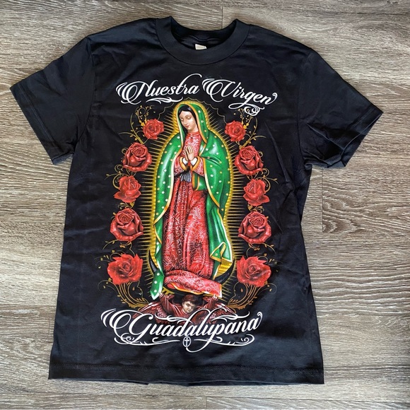 Virgin Mary Printed T-shirt/ Camisa Unisex Virgen de Guadalupe - Picture 1 of 3
